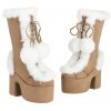 Womens Fashion Mid-Cut Furry Boots