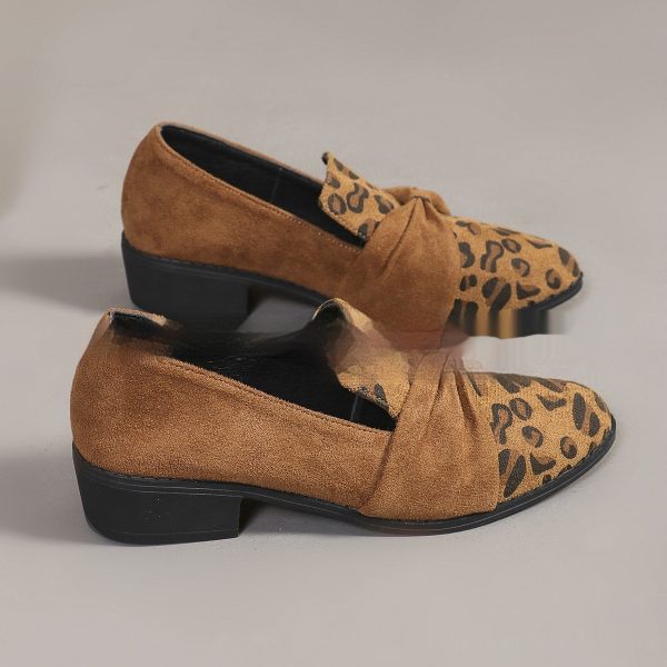 Bow Leopard Print Casual Pumps Women