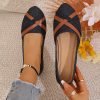 Ins Cross-straped Denim Loafers Fashion Lightweight Comfortable Flats Shoes For Women