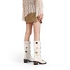 Womens Western Boots With Floral And Embroidery Details