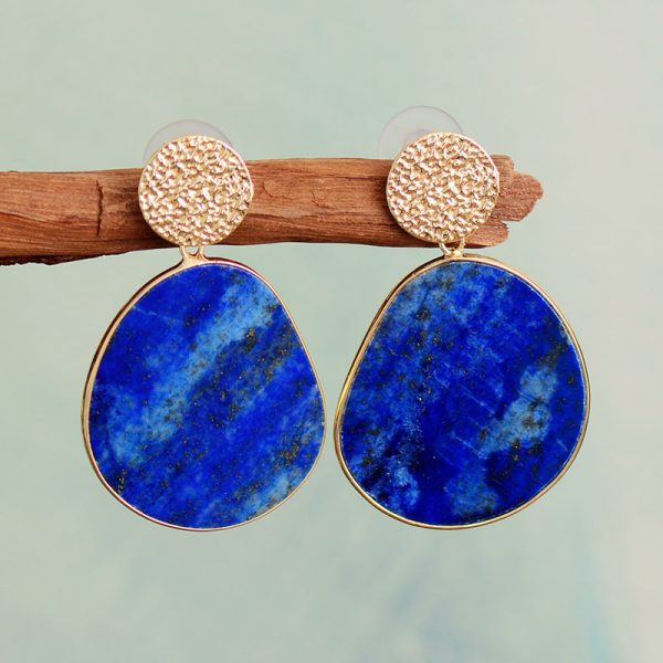 High Quality Popular Old Money Style Natural Stone Crystal Eardrops Earrings