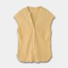 Minimalist Old Money Style Temperament Commute Style Pure Linen V-neck Sleeveless Shirt