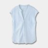 Minimalist Old Money Style Temperament Commute Style Pure Linen V-neck Sleeveless Shirt