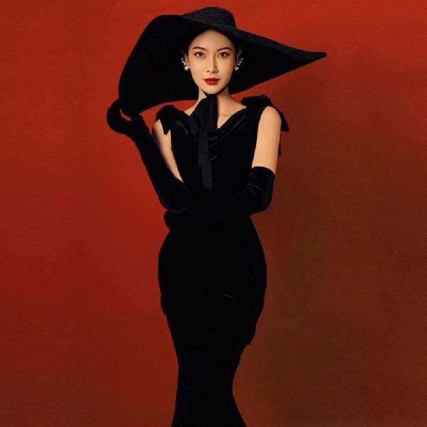 Black Light Luxury Runway Dress