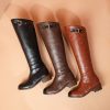 Retro Casual Women's Chunky Heel Knight Boots