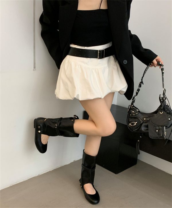 Niche Design Two-way Pants Brushed Hollow-out Mid-calf Length Loose Socks Boots