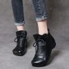 Genuine Leather Comfortable Soft-Soled SpringAutumn Handmade Retro Womens Boots