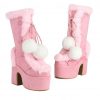 Womens Fashion Mid-Cut Furry Boots