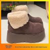 Womens Fleece-Lined Cotton Shoes Vintage Snow Boots
