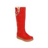 Womens Fleece-Lined Solid-Color Minimalist High Boots