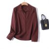 Solid Color High-grade Old Money Style Long Linen Sleeves Shirt