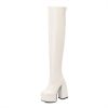 Stylish Casual Plus-size Over-the-knee Boots With A Round Toe And High Heel