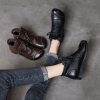 Genuine Leather Comfortable Soft-Soled SpringAutumn Handmade Retro Womens Boots