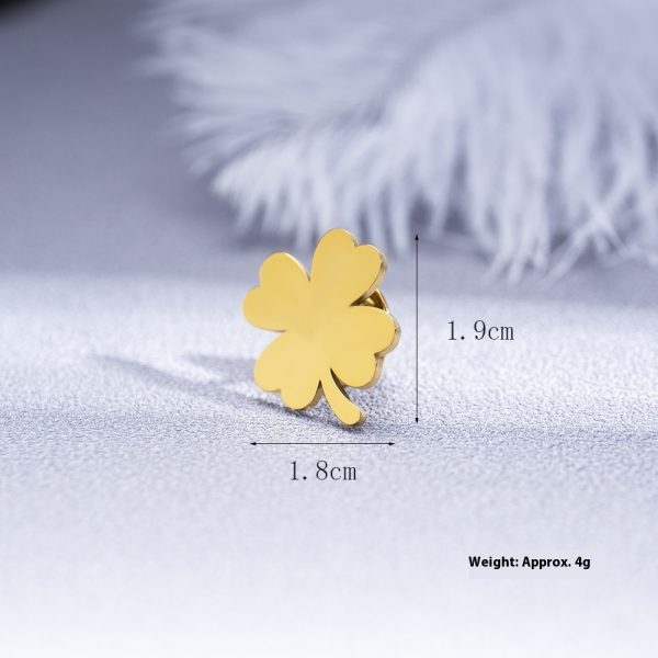 Fashion Four-leaf Clover Men's Suit Brooch Women Evening Dresses Badge Brooch