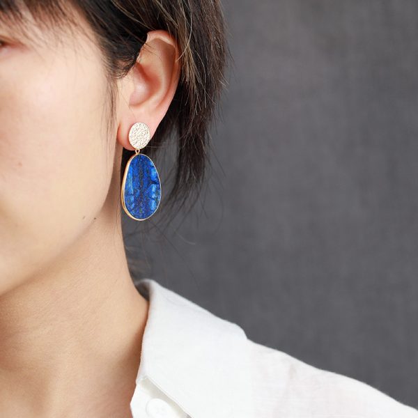 High Quality Popular Old Money Style Natural Stone Crystal Eardrops Earrings