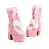 Womens Fashion Mid-Cut Furry Boots