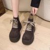 Stylish Chunky-soled Vintage Lace-up Versatile Boots For Women
