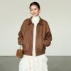 Retro Lapel Feminine Loose-fitting Casual Jacket Top For Women