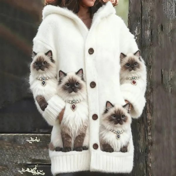 Cozy Fleece-Lined Hooded Cardigan Flannel Jacket