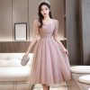 Fashion  Middle Waisted Evening Dress Banquet Style