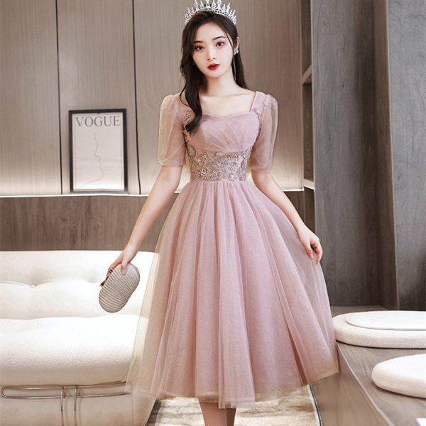 Fashion  Middle Waisted Evening Dress Banquet Style