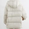 White Duck Down Three-Proof Hooded Jacket