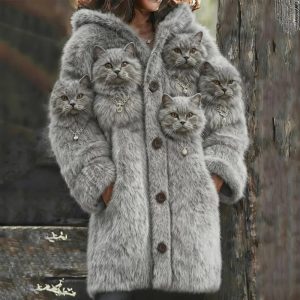 Cozy Fleece-Lined Hooded Cardigan Flannel Jacket