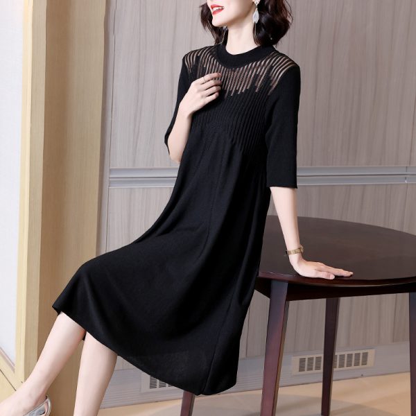 Middle-aged Mother's Temperament Knitted Dress