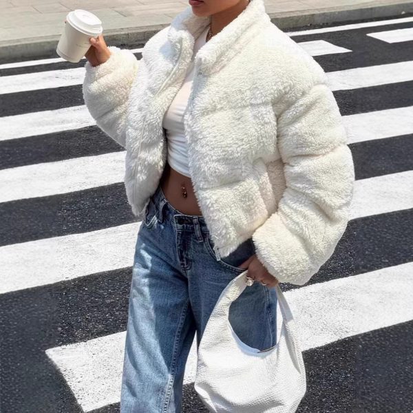 Stylish Minimalist Design Womens Loose Fitting Coat