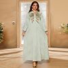 Middle East Muslim Robe Dubai V-neck Dress