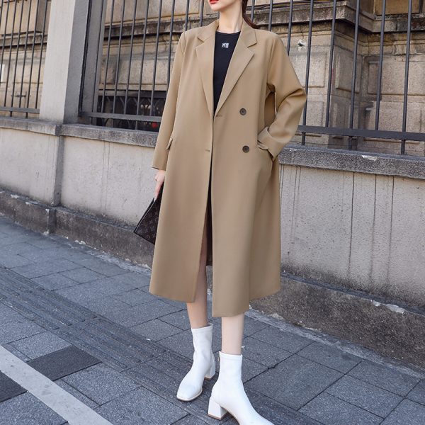 Casual Plus-size Womens Long Blazer