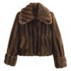 Womens Short Faux Fur Jacket