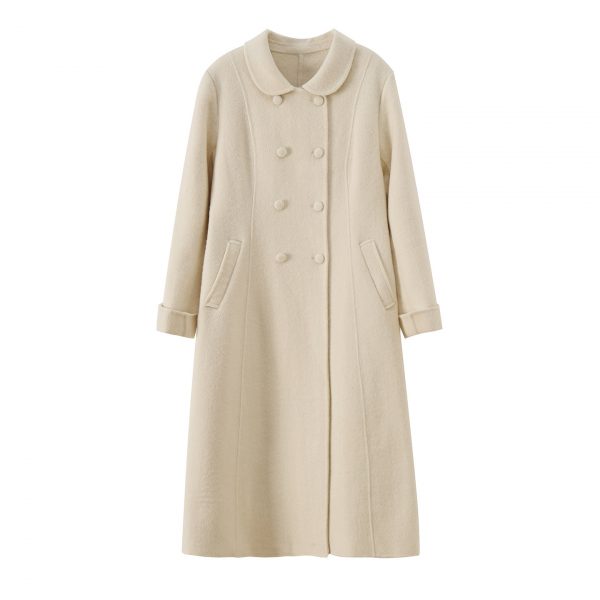 Womens Warm Retro Fitted Wool Coat