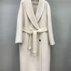 Long Double-faced Wool Coat With A Tie Closure