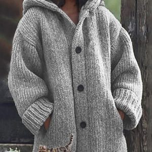 Womens 3D-printed Casual Hoodie Jacket