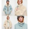 Sea Salt Cream Cup A Heavyweight Dual Wear Designshearling Suede Windproof Coat