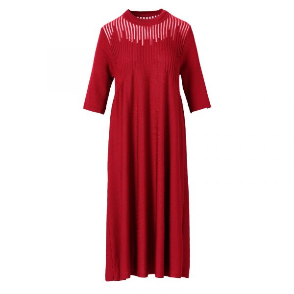 Middle-aged Mother's Temperament Knitted Dress