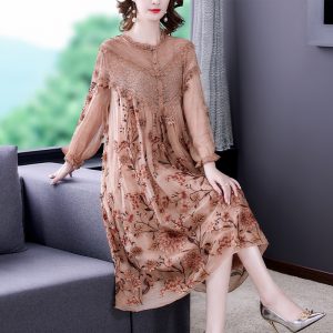 Middle Aged Mother's Silk Dress  Silk
