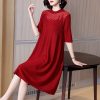 Middle-aged Mother's Temperament Knitted Dress