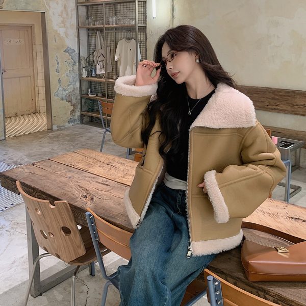 New Winter Lambswool Fur Coat For Women