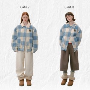 Womens Sea Salt Waffle Weave Quilted Thick Jacket