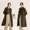 Elegant Small Lapel Double-faced Wool Mid-length Coat