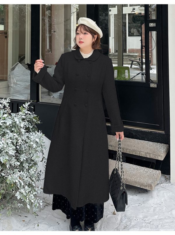 Womens Warm Retro Fitted Wool Coat