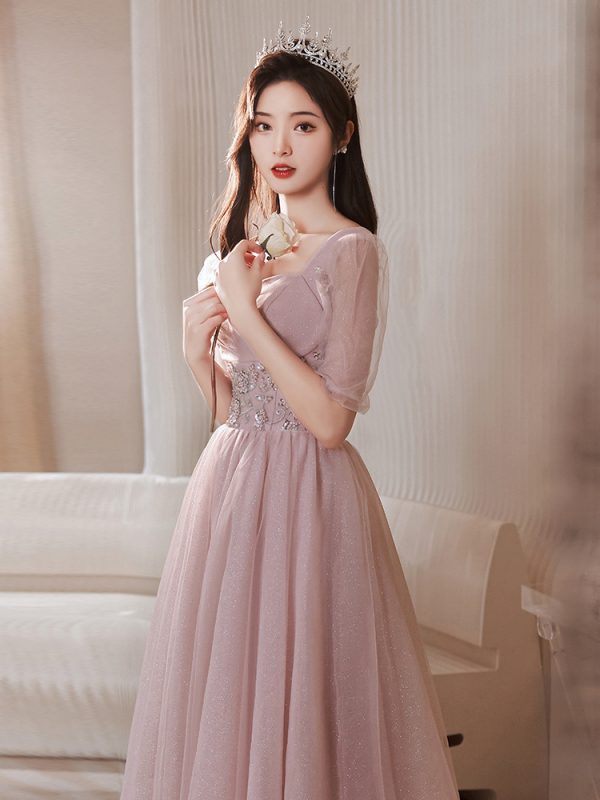 Fashion  Middle Waisted Evening Dress Banquet Style