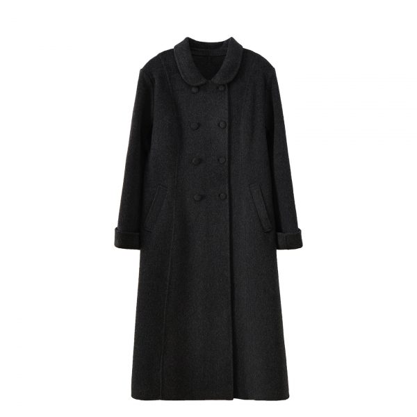 Womens Warm Retro Fitted Wool Coat