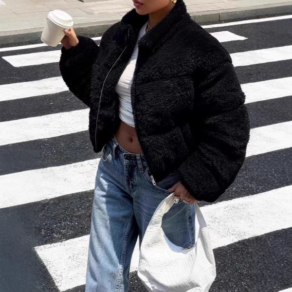 Stylish Minimalist Design Womens Loose Fitting Coat