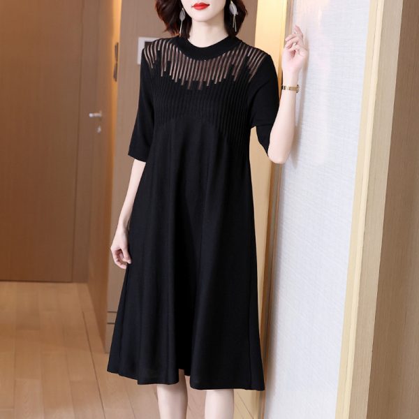 Middle-aged Mother's Temperament Knitted Dress