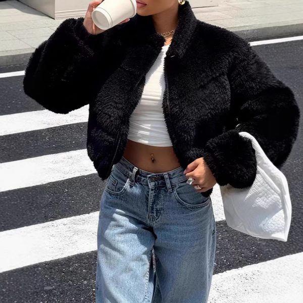 Stylish Minimalist Design Womens Loose Fitting Coat