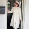Womens Warm Retro Fitted Wool Coat