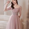 Fashion  Middle Waisted Evening Dress Banquet Style